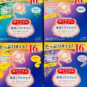 蒸気でホットアイマスク めぐリズム 4種類12枚 kao めぐりズム