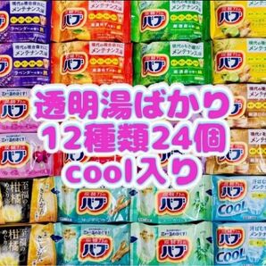 ①a24 定番 入浴剤 花王バブ 12種類24個 色付き透明湯 kao 炭酸力 まとめ売り期間限定 花王 詰め合わせ cool