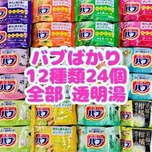 ①a24 定番 入浴剤 花王バブ 12種類24個 色付き透明湯 kao 炭酸力 まとめ売り期間限定 花王 詰め合わせ cool