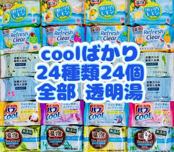 ④入浴剤 温泡 にごり湯 透明湯 バブ 24種類24個 coolばかり オリエンタルスパ