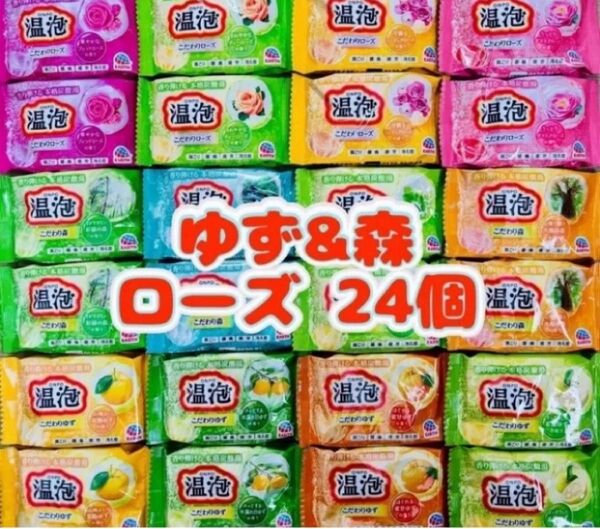 入浴剤 温泡 アース製薬 透明湯 ゆず 森 ローズ新商品 12種類24個