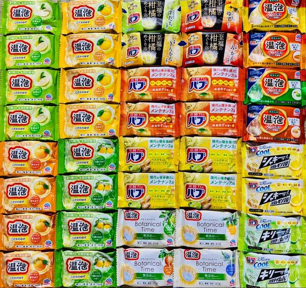 ⑤ 柑橘系 20種類 40個 薬用入浴剤 炭酸力温泡 アース製薬 バブcool
