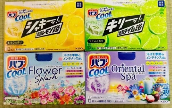 ②バブばかり cool 入浴剤 花王 kao バブ 10種類20個 色付き透明湯