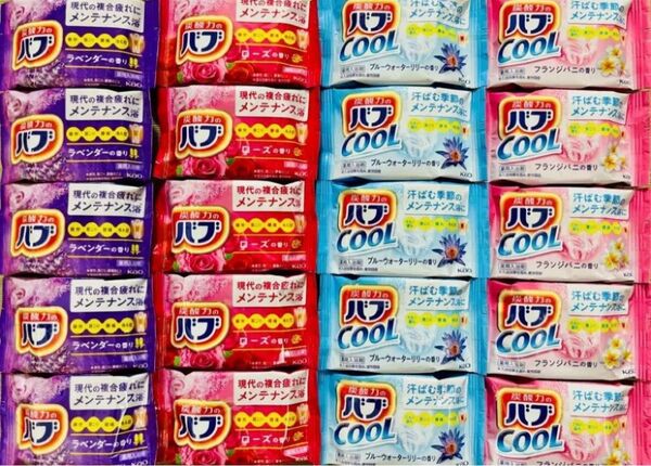 ①お花の香り cool 入浴剤 花王 kao バブ 4種類20個 色付き透明湯