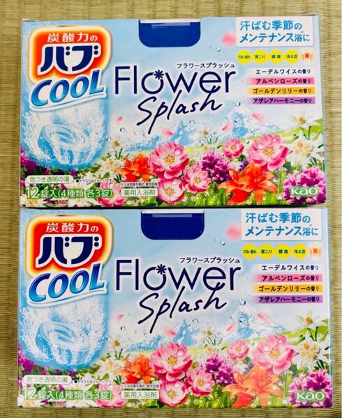 入浴剤 cool 花王バブ 炭酸湯 花王 kao 4種類24個 フラワースプラッシュ