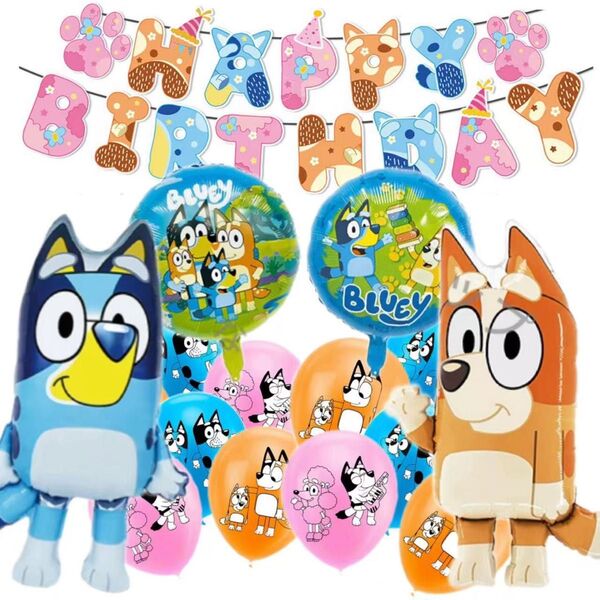 ブルーイ誕生日パーティー飾り風船セットバースデーガーランドバルーン子供