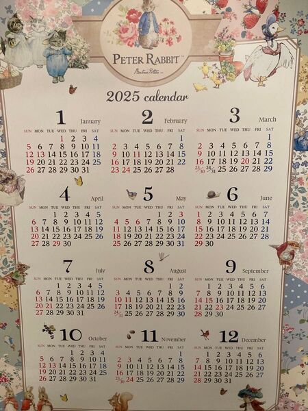 2025ピーターラビット ポスターカレンダー