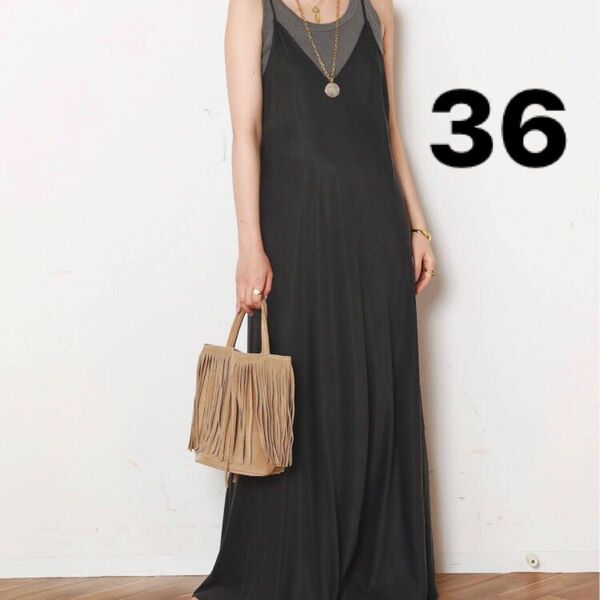 今季 新品 未使用 タグ付 完売 AP STUDIO * Cu/R Camisole Dress ブラック ドゥーズィエムクラス