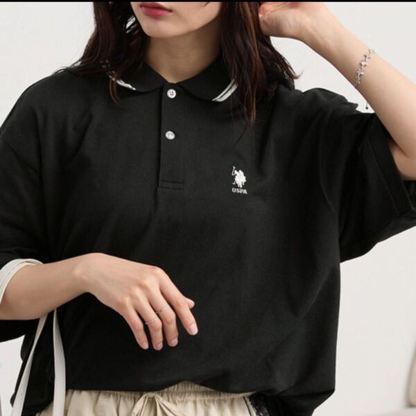 ポロシャツ U.S. POLO ASSN 別注 ワンポイント刺繍 鹿の子ルーズポロシャツ メンズ レディース