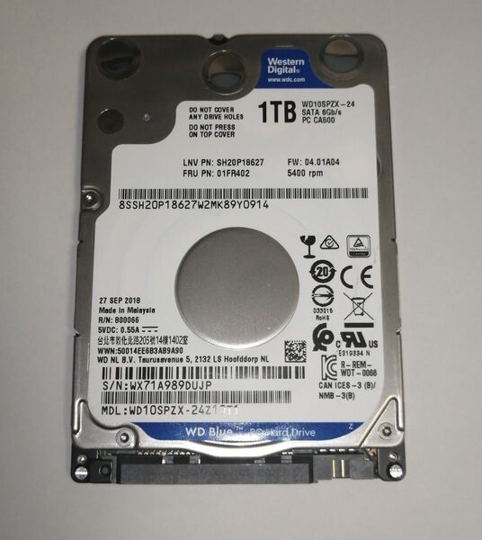 HDD 1TB 2.5インチ
