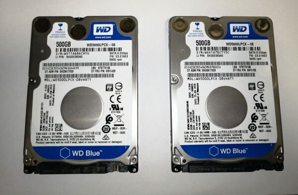 HDD 500GB 2.5インチ 2個セット