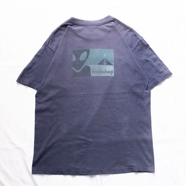 90s USA製 ALIEN WORKSHOP 半袖 プリントTシャツ フェード Tシャツ オールドスケート 古着