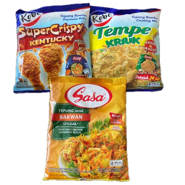 揚げ物の粉3種 Bakwan Ayam Tempe goreng Halal
