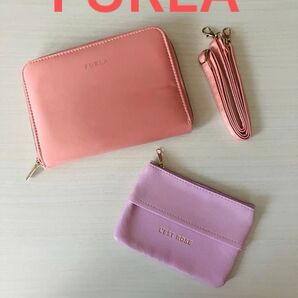 FURLA マルチケース ショルダー レストローズ ポーチ セット
