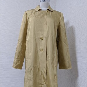 【送料無料】A225 レリアン シルク100% スプリングコート 春秋コート シャンパンベージュ 大きいサイズ 絹 オーバーサイズ