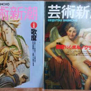 新潮社 芸術新潮 1990年4月号 歌麿 女絵 博物図譜 枕絵 1995年6月号 巨匠にもポルノグラフィ 2冊 セット まとめて まとめ売り
