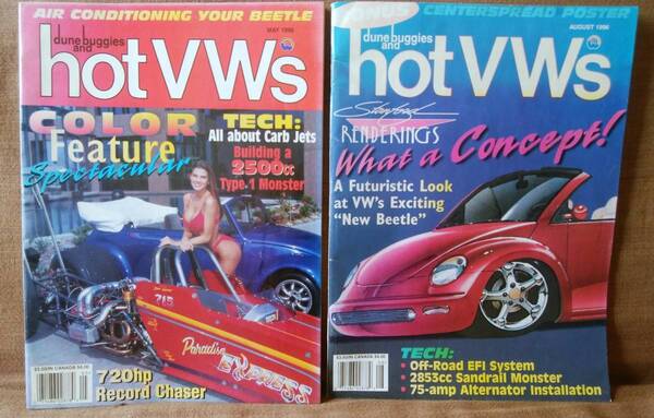 HOT VWs 1996年 5月号 8月号 2冊 まとめて まとめ売り 当時 フォルクスワーゲン 空冷VW ビートル ワーゲンバス タイプ3 カルマンギア