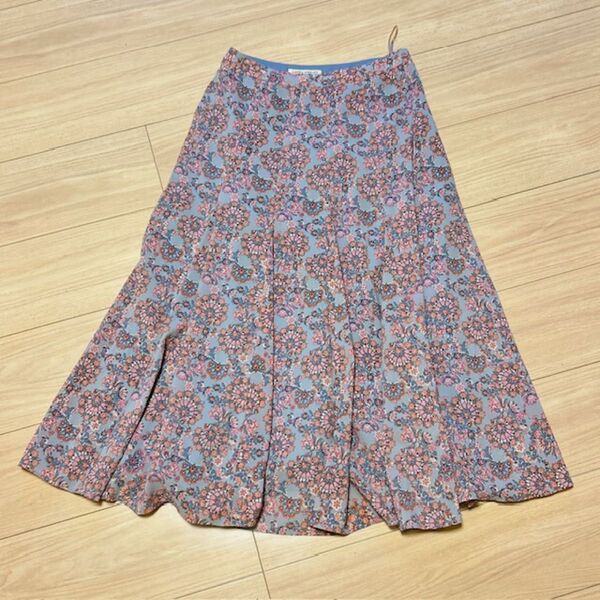 美品 ローラアシュレイ LAURA ASHLEY 花柄 総柄 ロングスカート サイズ7