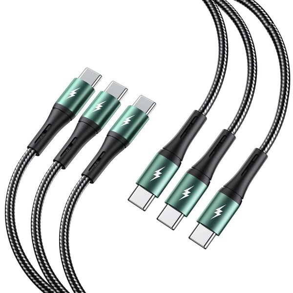 USB Type Cケーブル タイプc ケーブル【1m+1m+2M/3本】PD対応 100W/5A 超急速充電