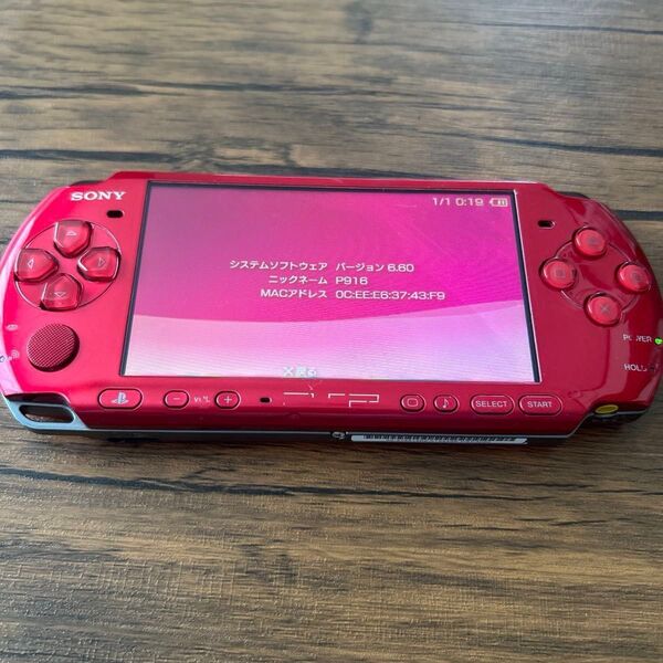 SONY PSP 3000 作動確認 ラディアントレッド ジャンク