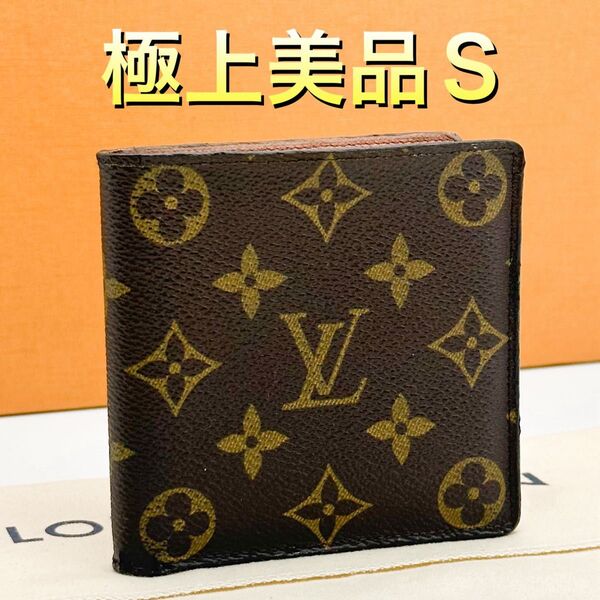 ルイヴィトン ポルトフォイユ マルコ ウォレット モノグラム 二つ折り 財布 コンパクト ミニ スモール