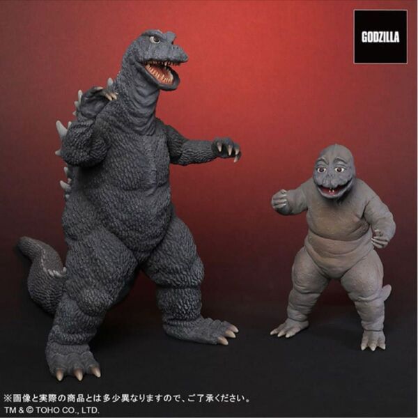 東宝30cm ゴジラ1968 &ミニラ怪獣総進撃55thアニバーサリーセット