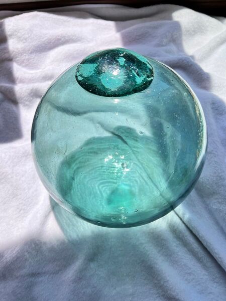 ガラス玉浮き玉 直径約25cm 緑 3