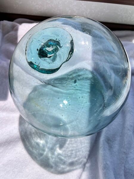 ガラス玉浮き玉 直径約25cm 水色 4