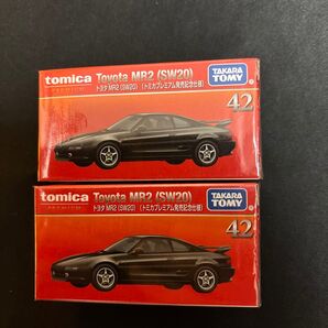 【2台セット】発売記念仕様 トミカプレミアム 42 トヨタ MR2 SW20