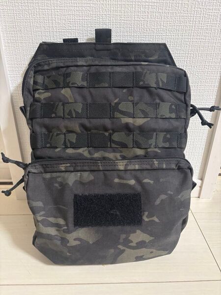 (黒迷彩)バックパック ミリタリー ナイロン製 ハイドレーション 撥水加工大容量 リュック サバゲー プレートキャリア
