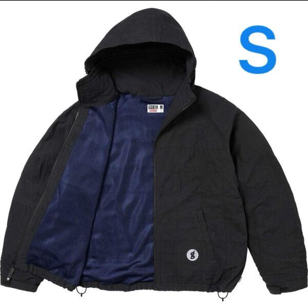 supreme goodenough patchwork madras hooded jacket black small