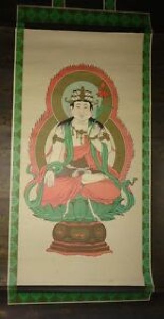 Rare Antique Temple Eleven-Headed Kannon Standing Statue Kannon Bodhisattva Bodhisattva Kannon Buddhist Painting Ten Kinds of Victory Four Kinds of Merit Paper Scroll Buddhist Statue Buddhism Temple Painting Japanese Painting Antique Art, Artwork, book, hanging scroll