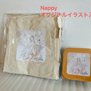 Nappy オリジナル イラスト 保冷温ランチバッグ 保存容器 セット 新品未使用 非売品 限定 中原悠