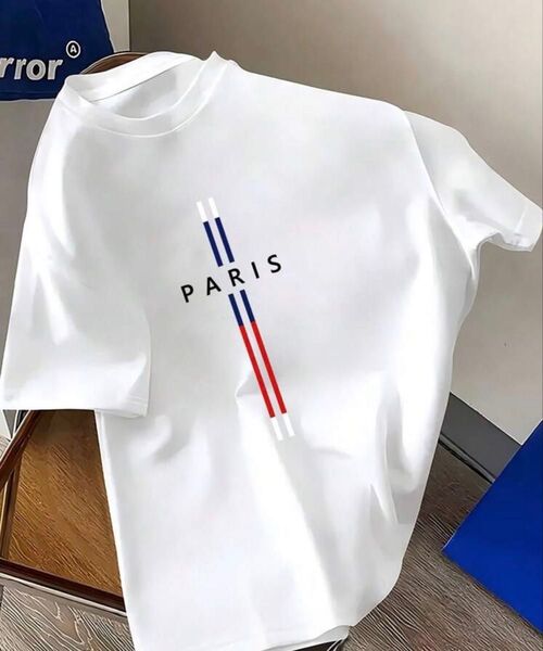 PARIS ロゴTシャツ ホワイト サイズ各種ございます!