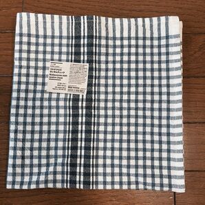 無印良品 マルチクロス 青ギンガムチェック ブルー系 未使用に近い