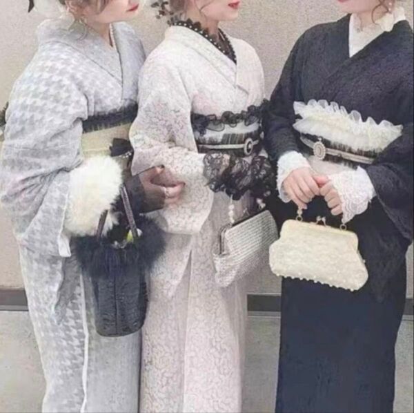 2点セット 帯揚げ 帯飾りレース フリル パール チュール 浴衣 着物 まとめ買い ピンク ホワイト