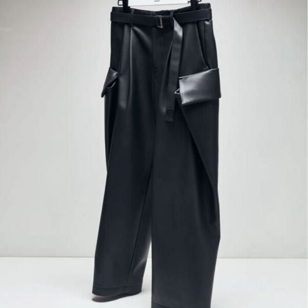 サイズ0:sacai 25aw Faux Leather Pants レザーパンツ