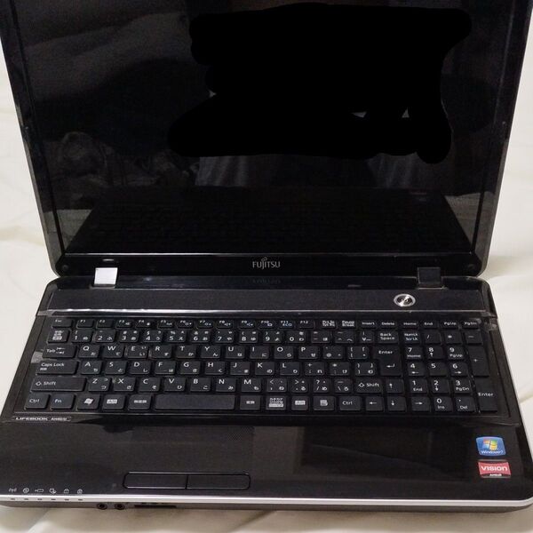 ジャンク品 富士通 AH40/D ノートPC 通電不可 HDDなし AMD Cpu バッテリーあり 角ヒビあり