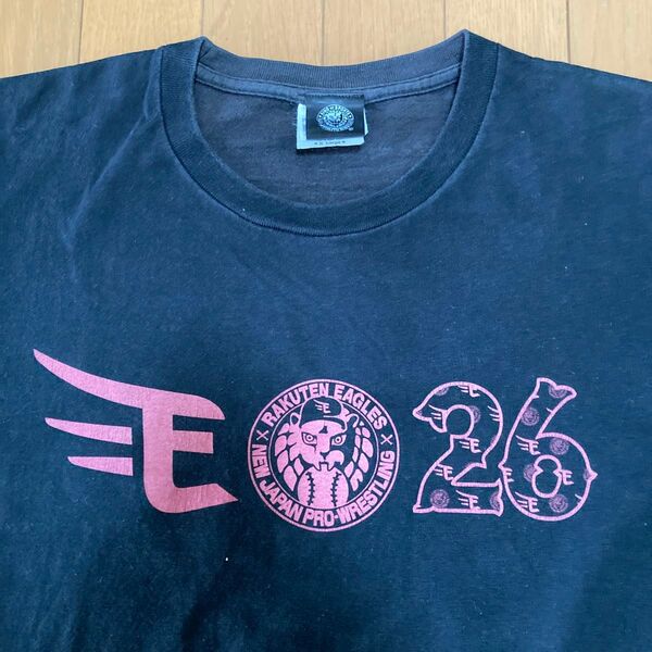 【新日本プロレス×楽天イーグルス】コラボTシャツ サイズ:X Large カラー:ブラック(黒)