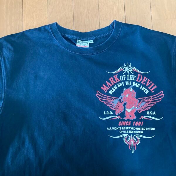 【テッドマン(Ted Man)Tシャツ】カラー:ブラックかネイビー(黒寄りの紺)、サイズ:46(サイズXL相当)