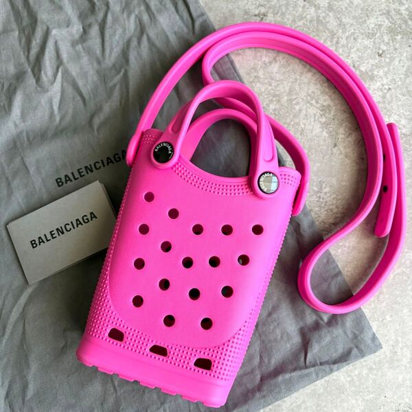 【未使用級】BALENCIAGA × Crocs バレンシアガ クロックス フォンホルダー ショルダーバッグ