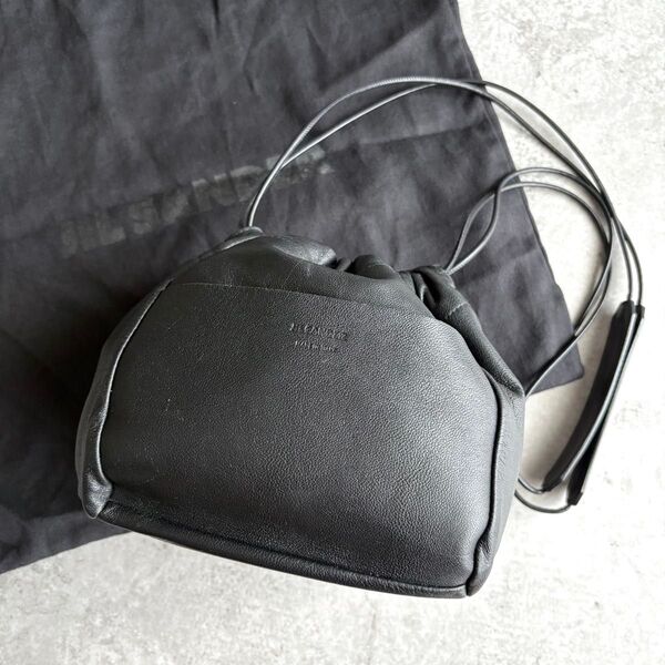 【極美品】JIL SANDER ジルサンダー リバーシブル 巾着 ショルダーバッグ 肩掛け