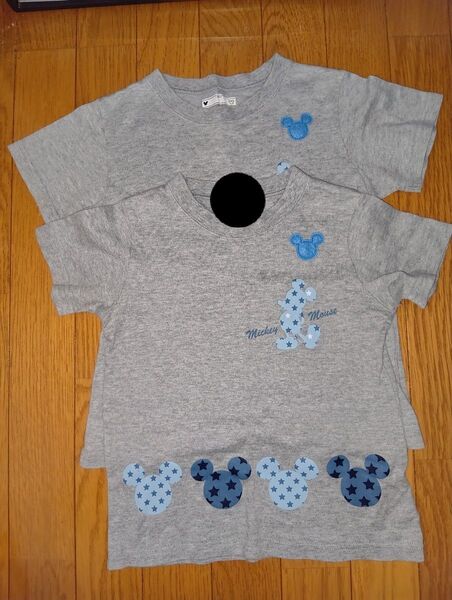 半袖 Tシャツ グレー ミッキーマウス 120 130 兄弟コーデ