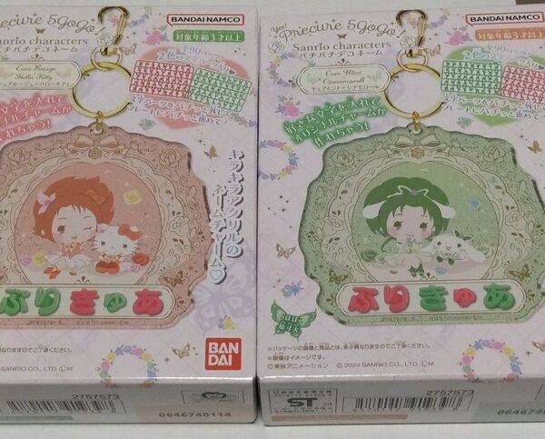 【食玩】プリキュア×サンリオキャラクターズパチパチデコネーム2点セット