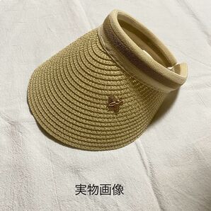 サンバイザー レディース 麦わら UV 日焼け防止 帽子 スポーツ つば広