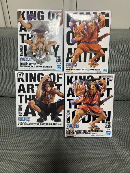 KING OF ARTIST モンキーDルフィギア5 ポートガスDエース 光月おでん2種 フィギュア 4体セット 新品 ワンピース