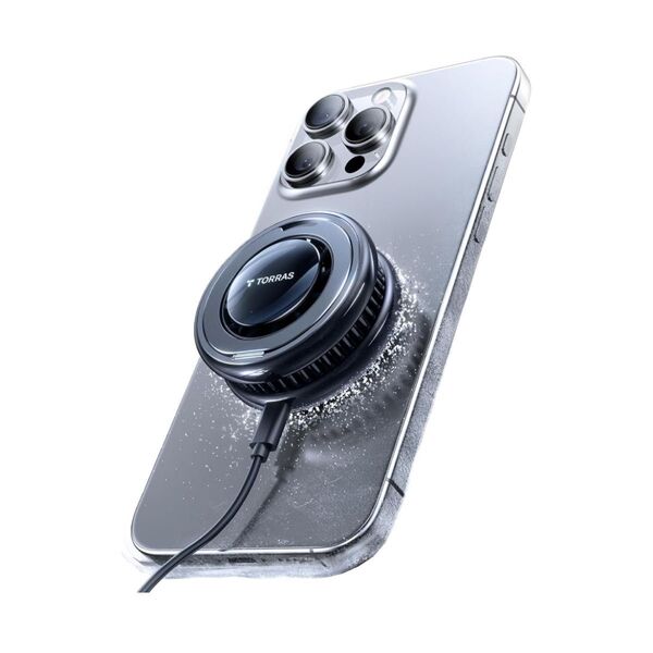 Qi2認証 冷却ファン搭載 マグセーフ充電器 360°回転スタンド magsafe対応 静音 ワイヤレス充電器 15W 急速充電