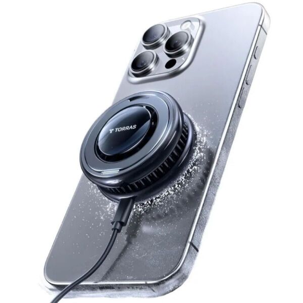 Qi2認証 冷却ファン搭載 マグセーフ充電器 360°回転スタンド magsafe対応 静音 ワイヤレス充電器 15W 急速充電