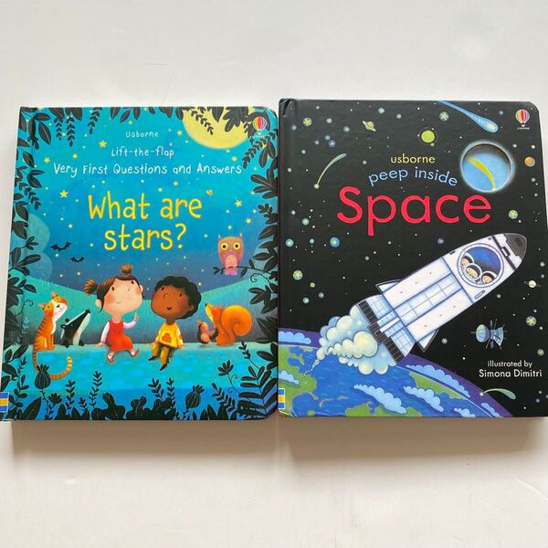 Usborne 「星」と「宇宙」の英語絵本 2冊セット しかけボードブック
