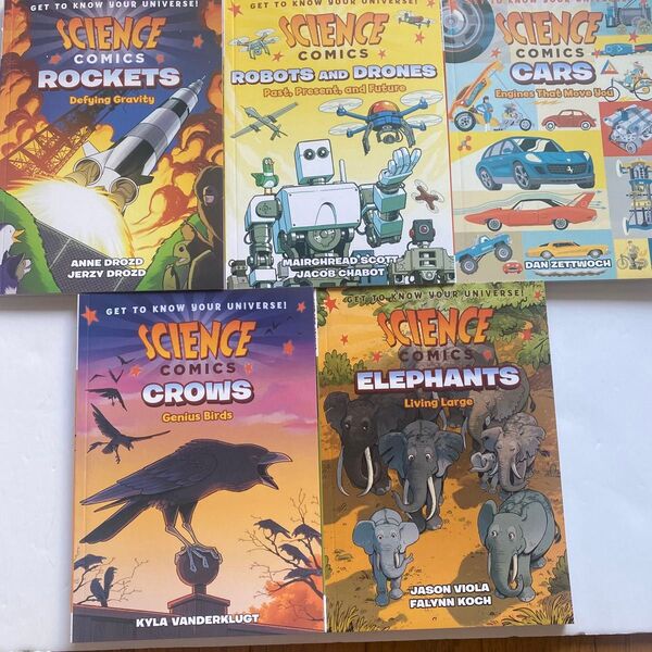 英語まんが Science comics 5冊 洋書 サイエンス ロケット 車